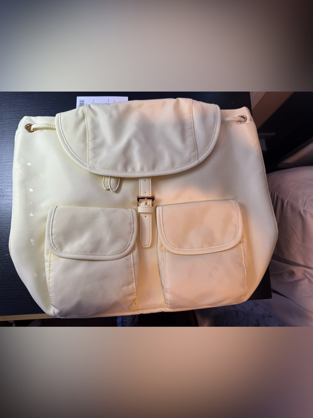 Year of Ours Yellow Nylon Backpack, NWT